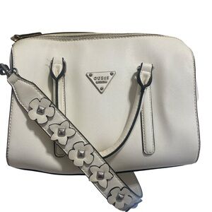 GUESS Cream Crossbody Floral Strap Purse Bag